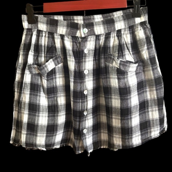 POL plaid Skater Front Button Skirt NWOT - Picture 1 of 3